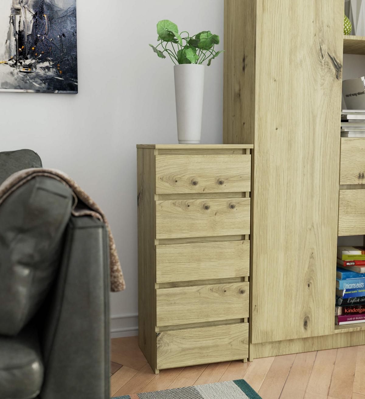KOMMODE Eiche Artisan 92/40/35 - Eiche Artisan, Holzwerkstoff (40/92/35cm) - RAUMHIRSCH FURNITURE
