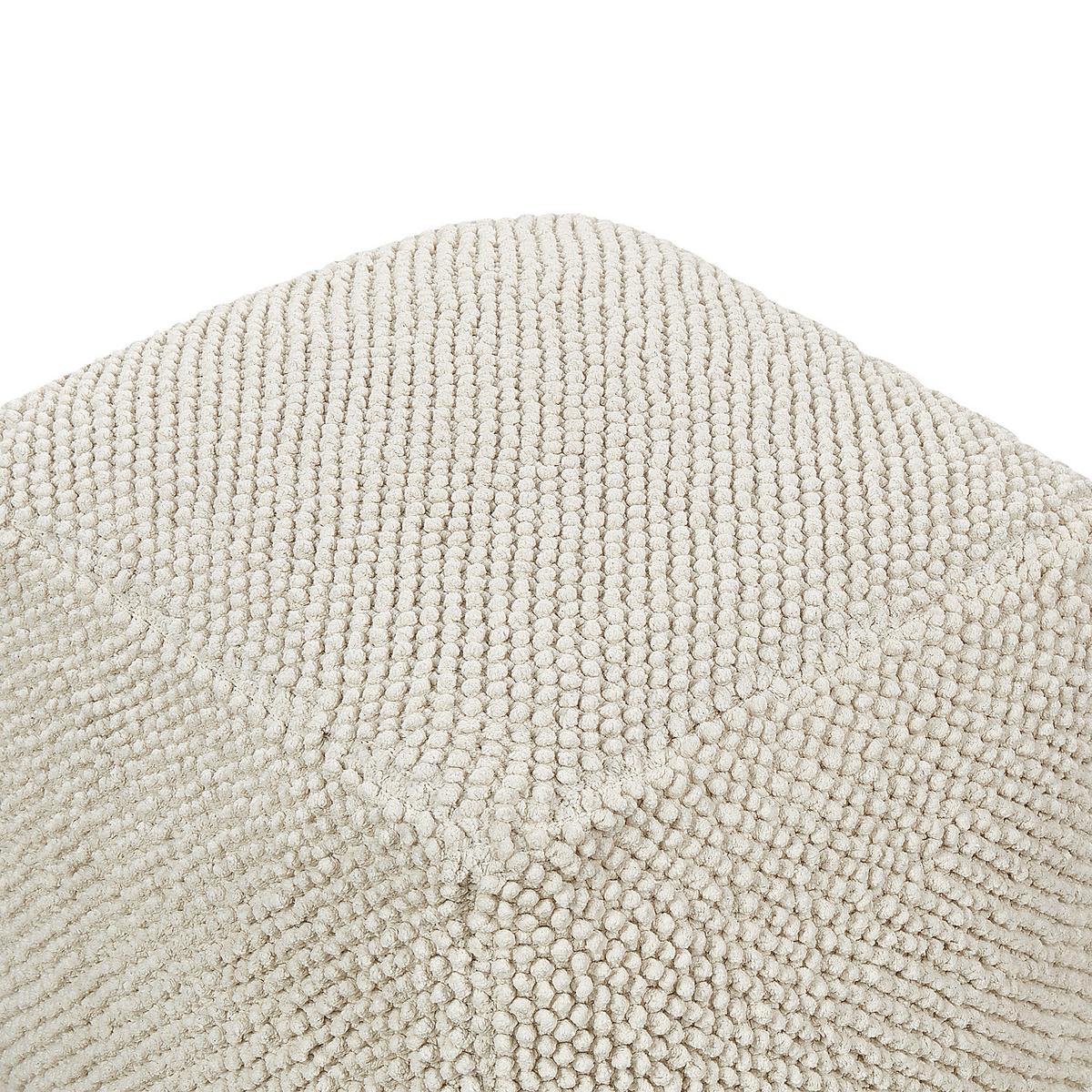 POUF Beige Joara - Beige, Textil (45/45/45cm) - Beliani