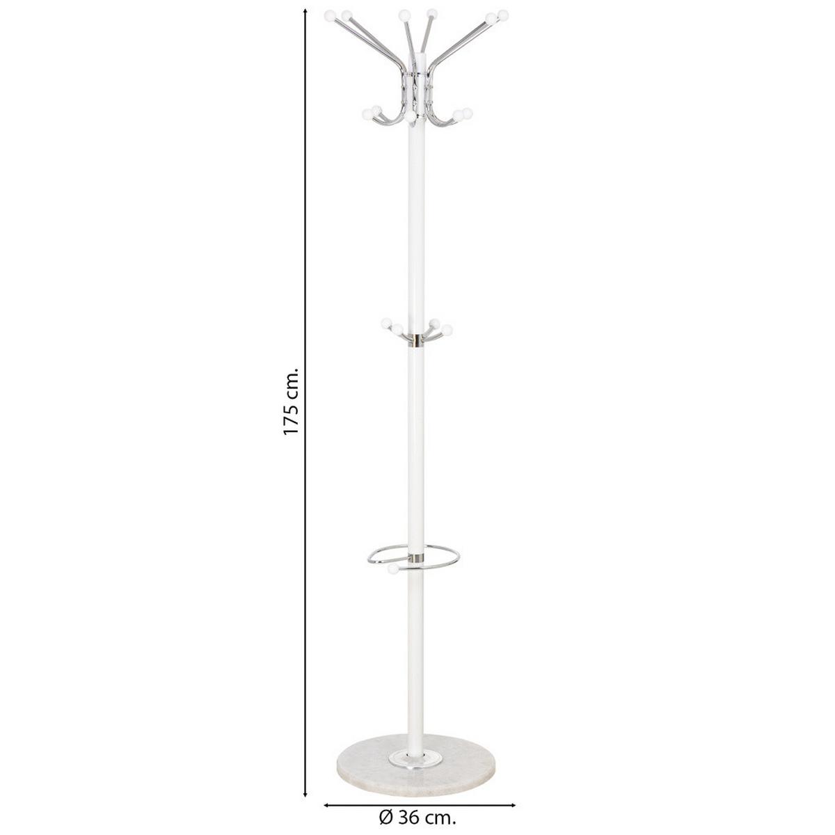 GARDEROBE aus metall 36x175cm - Weiß, Metall (36/175/36cm) - Wanderlust