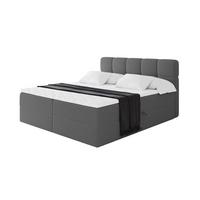 BOXBETT mit Matratze H3 - FAMA - 140x200 cm Grau Quelle - Schieferfarben, Holzwerkstoff (140/200cm) - ALTDECOR