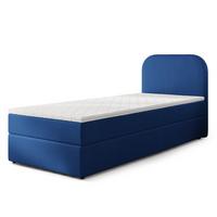 BOXBETT CERIA 100x200 cm mit Matratze und Topper - Blau - Blau, Holz/Textil (100/200cm) - MASSENO