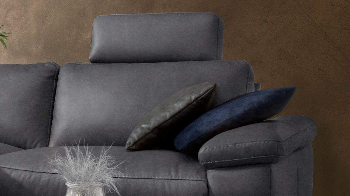 ECKSOFA MOTORISCHER RELAXFUNKTION LOLA Schwarz Webstoff Relaxfunktion - Schwarz, Textil (233/178cm) - KAWOLA