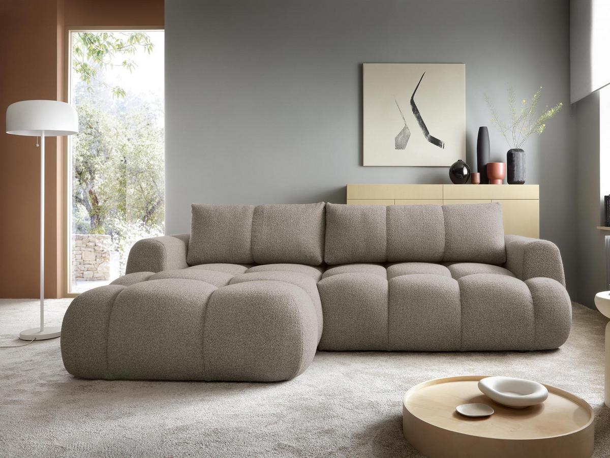 ECKSOFA Mitto, Seite: Links - Hellbraun/Schwarz, Holz/Kunststoff (270/173cm) - MIRJAN24