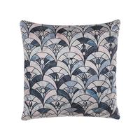 DEKOKISSEN Dunkelblau 45/45 cm Koodal - Dunkelblau, Naturmaterialien/Textil (45/45cm) - Beliani