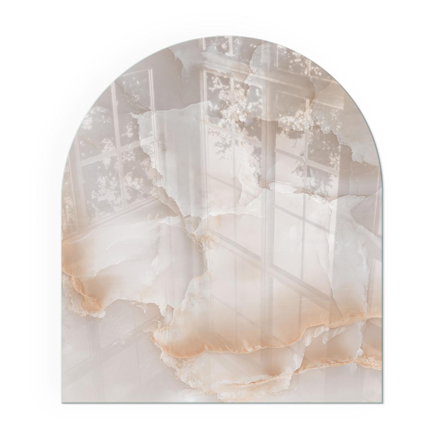 GLASPLATTE für Kamin 80x70 cm - Beige, Glas (80/70/0.4cm) - TULUP