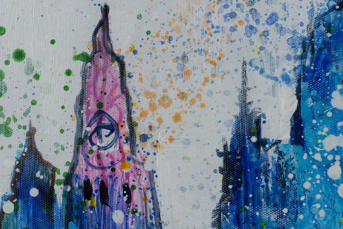 ACRYLBILD HANDGEMALT 120/60 cm - Multicolor/Grau, Holz/Textil (120/60cm) - KUNSTLOFT