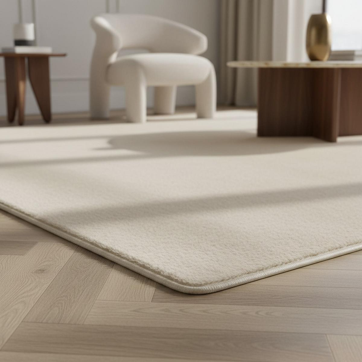 KURZFLORTEPPICH Waschbar ISAR, einfarbig, Creme, 200 x 280 cm - Beige, Textil (280/200cm) - KADIMA DESIGN