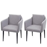 ESSZIMMERSTUHL Hellgrau 2er-Set - Hellgrau, Textil (60/86/65cm) - MCW