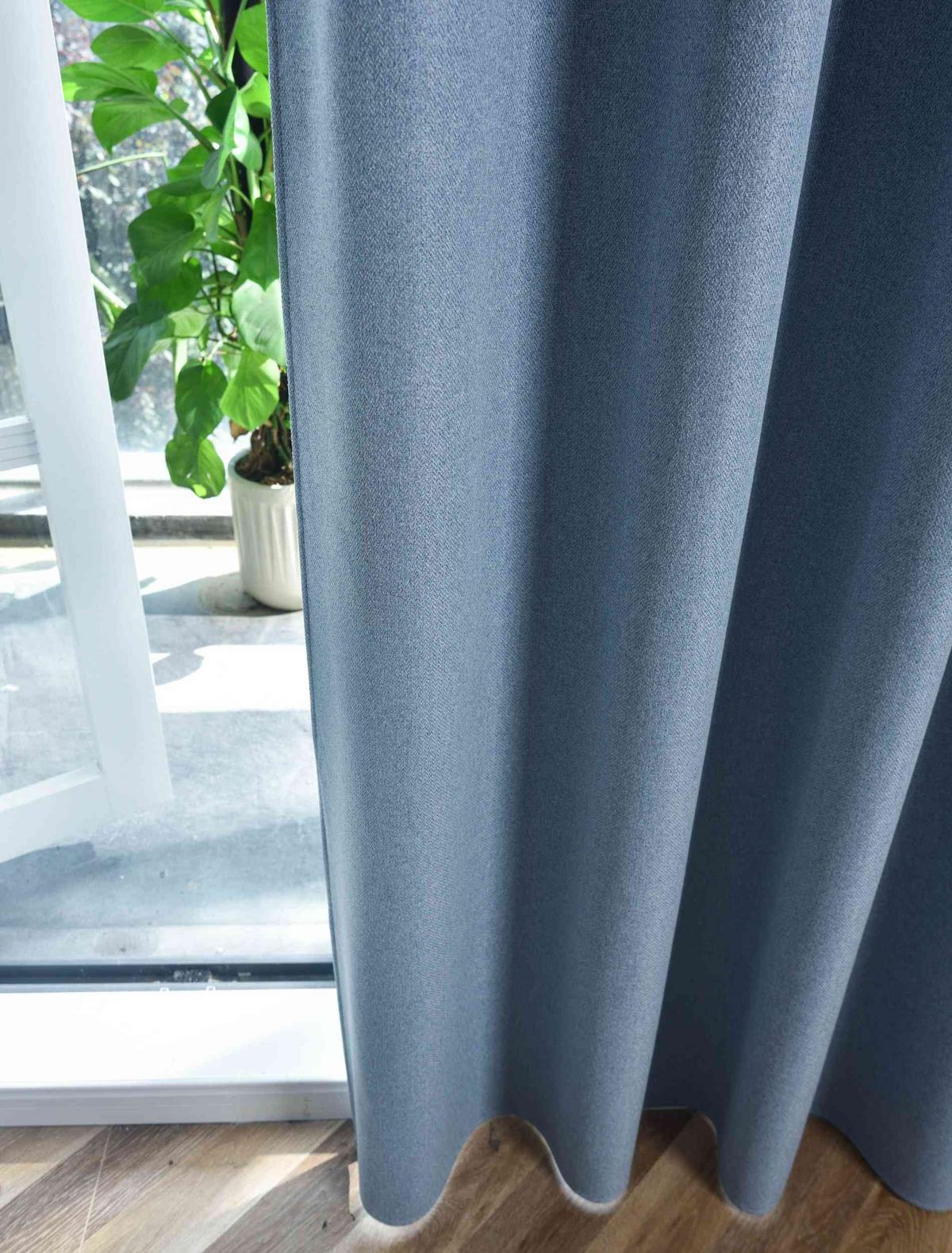 VORHANG 2ER SET »München Dark« HxB 225x145 cm Blau - Blau, Textil (145/225cm) - Gardinenbox