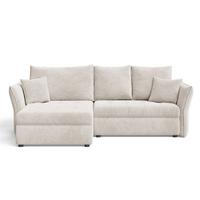 ECKSOFA Lino Beige - Beige/Schwarz, Holz/Kunststoff (270/172cm) - Graingold