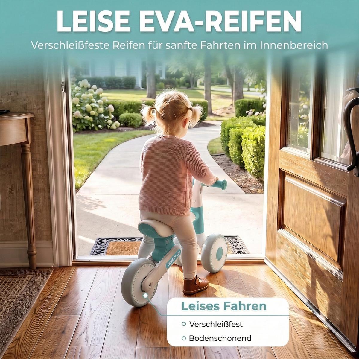 KINDERLAUFRAD Stahl EVA Blau - Blau, Metall (52/23/36.5cm) - AIYAPLAY