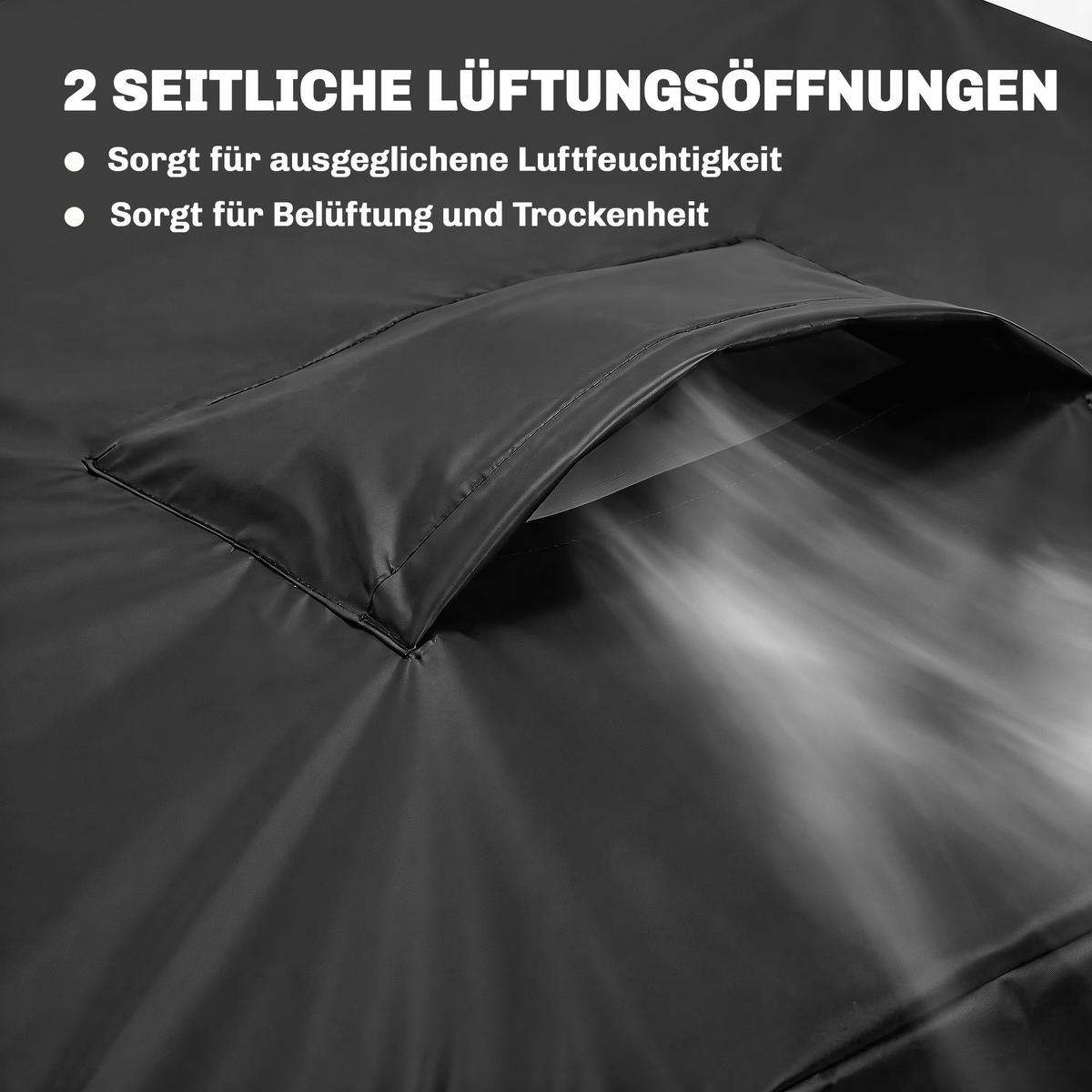GARTENMÖBEL-ABDECKUNG 420D-Oxford-Gewebe Schwarz - Schwarz, Textil (216/78/216cm) - Outsunny