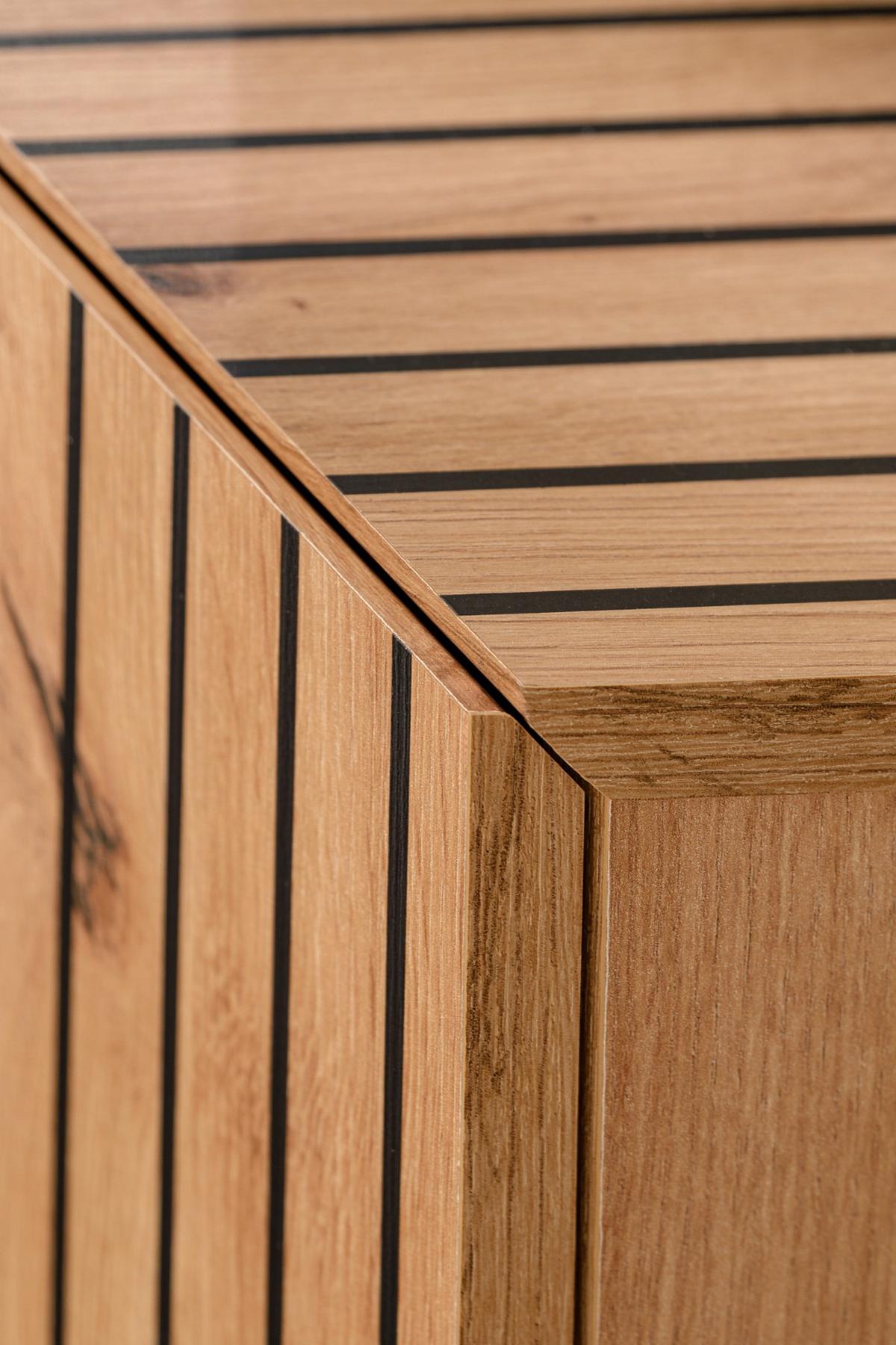 WOHNWAND Sand matt, Eiche Artisan 180 cm, Schrankwand hängend - Sandfarben/Eiche Artisan, Holzwerkstoff (180/130/40cm) - Inn.Furn