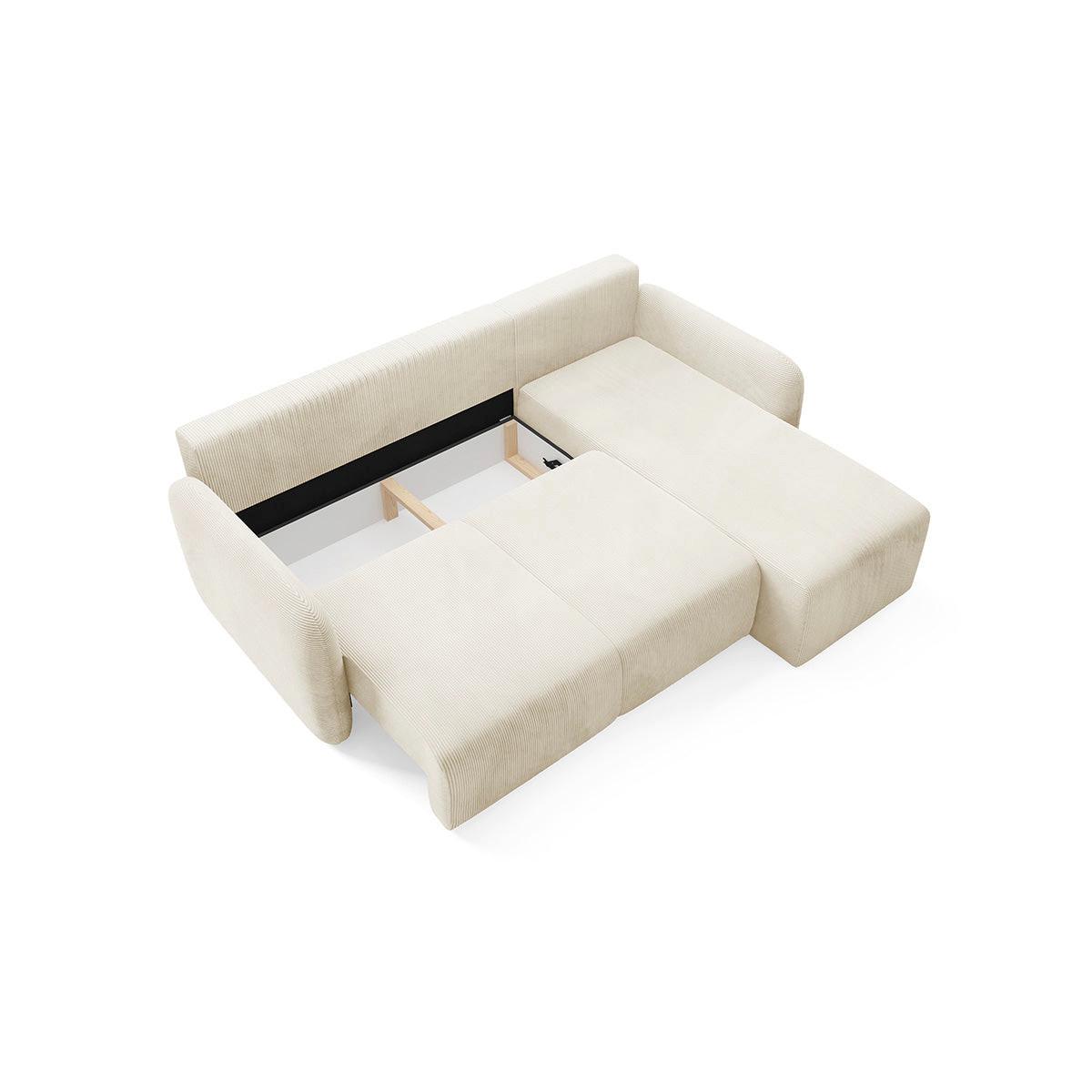 ECKSOFA Dora 3 Sitzplätze Beige - Beige, Holz (245/185cm) - Petits-meubles