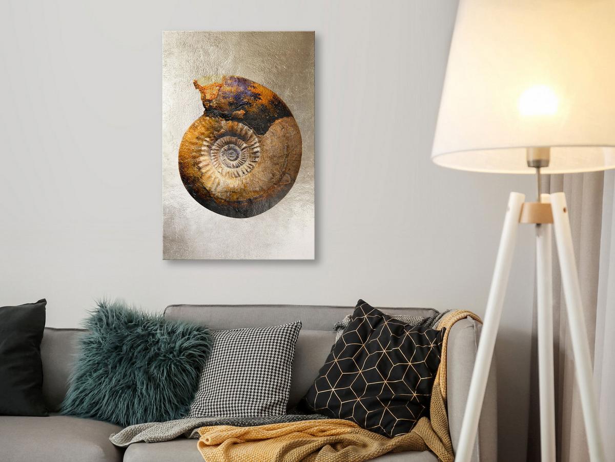 KUNSTDRUCK Braun 80/120 cm - Goldfarben/Braun, Textil (80/120cm) - KUNSTLOFT