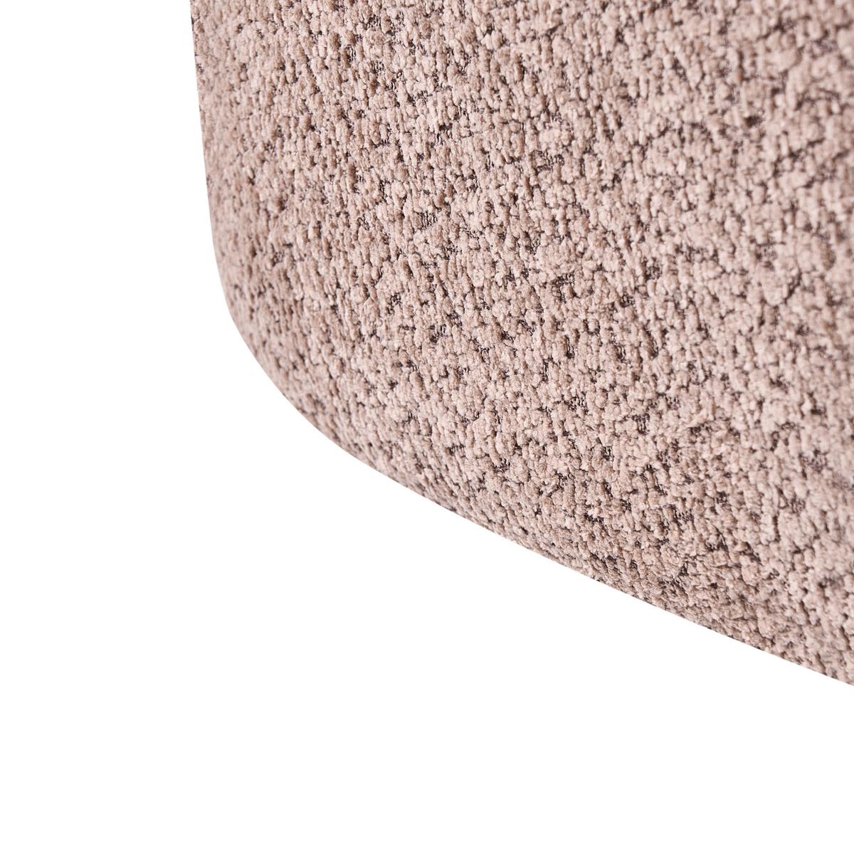 DREHSESSEL drehbar Stoff Taupe Tore - Taupe, Textil (85/67/80cm) - Beliani