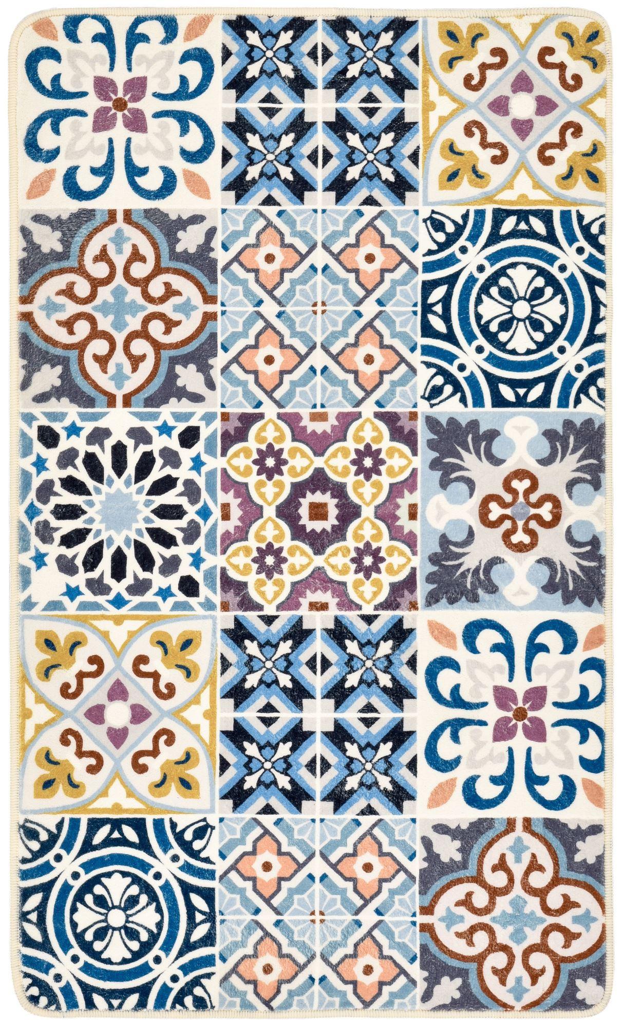BADTEPPICH Aquata 70x120 cm - Blau, Textil (70/120cm) - Gino Falcone