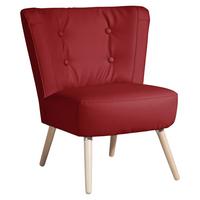 SESSEL Kassi Bezug Kunstleder Buche natur / chili - Rot, Kunststoff (69/80/68cm) - 58aufmkessel