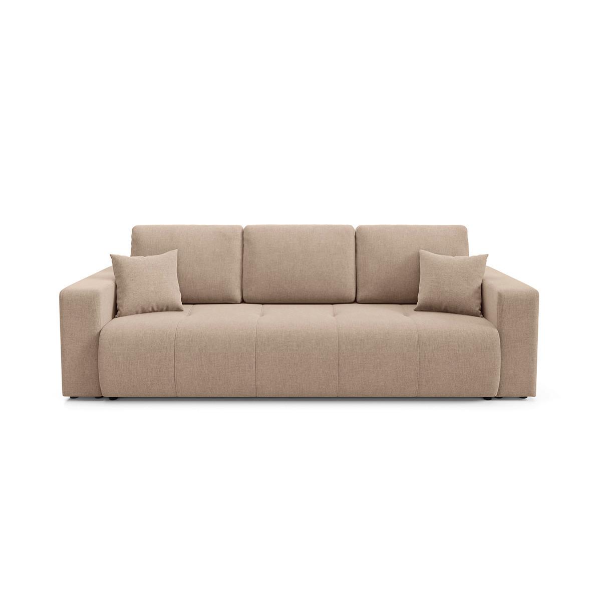 SOFA Giulia 3 Sitzplätze Beige - Beige, Holz (244/82/102cm) - Petits-meubles
