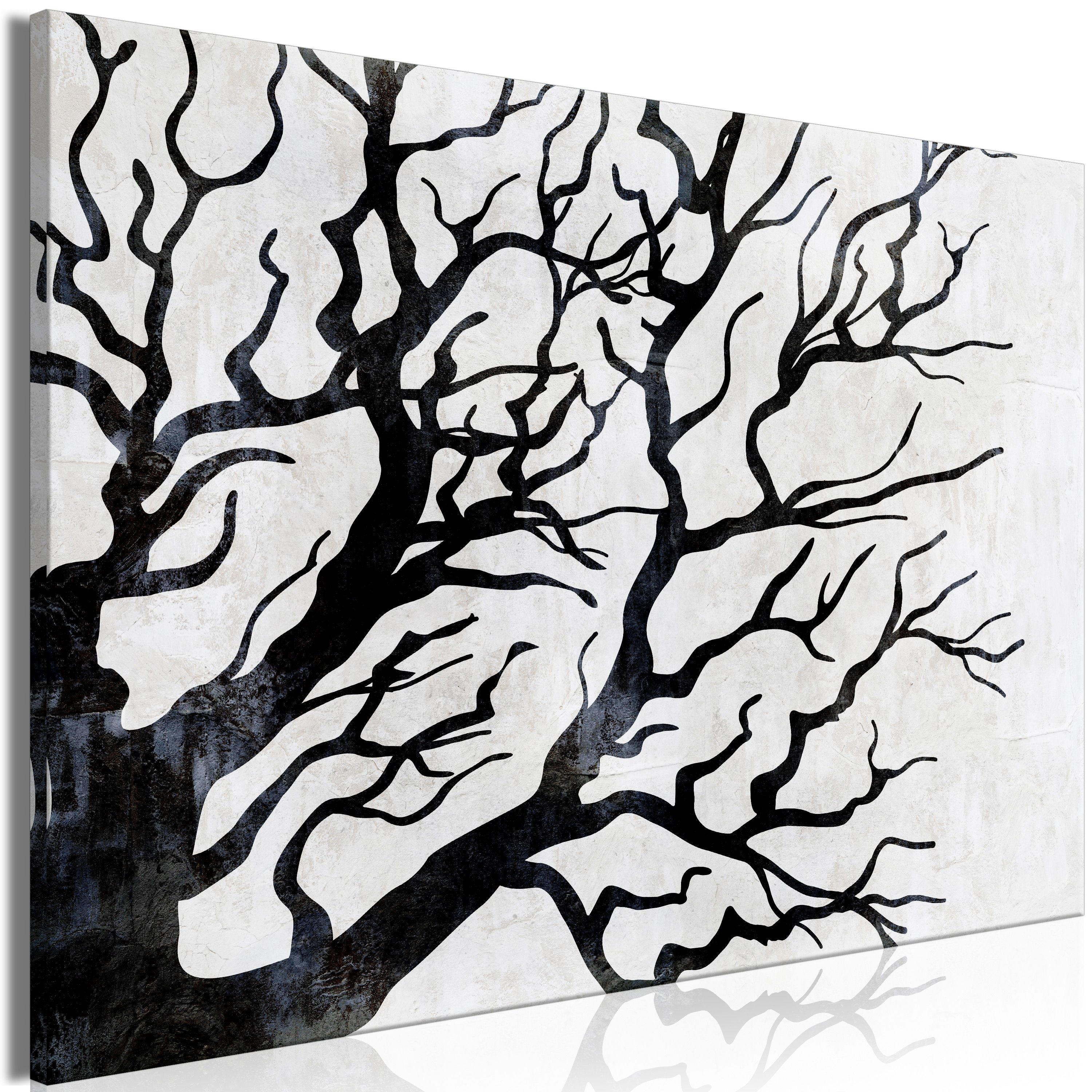 KUNSTDRUCK Schwarz-Weiß 60/40 cm - Schwarz, Textil (60/40cm) - KUNSTLOFT