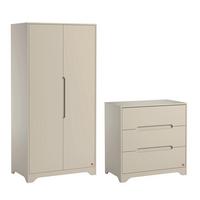 BABYZIMMER 2-teilig Ova Beige - Beige, Holzwerkstoff (88.5/89.5/52cm) - Petits-meubles