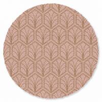 FUSSMATTE Lachsrosa - Muster - Geometrisch Schmutzfangmatte 90x90 cm - Altrosa, Kunststoff (90/0.4cm) - MuchoWow