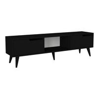 FERNSEHSCHRANK Kullila - Schwarz, Holzwerkstoff (35/40/160cm) - [en.casa]