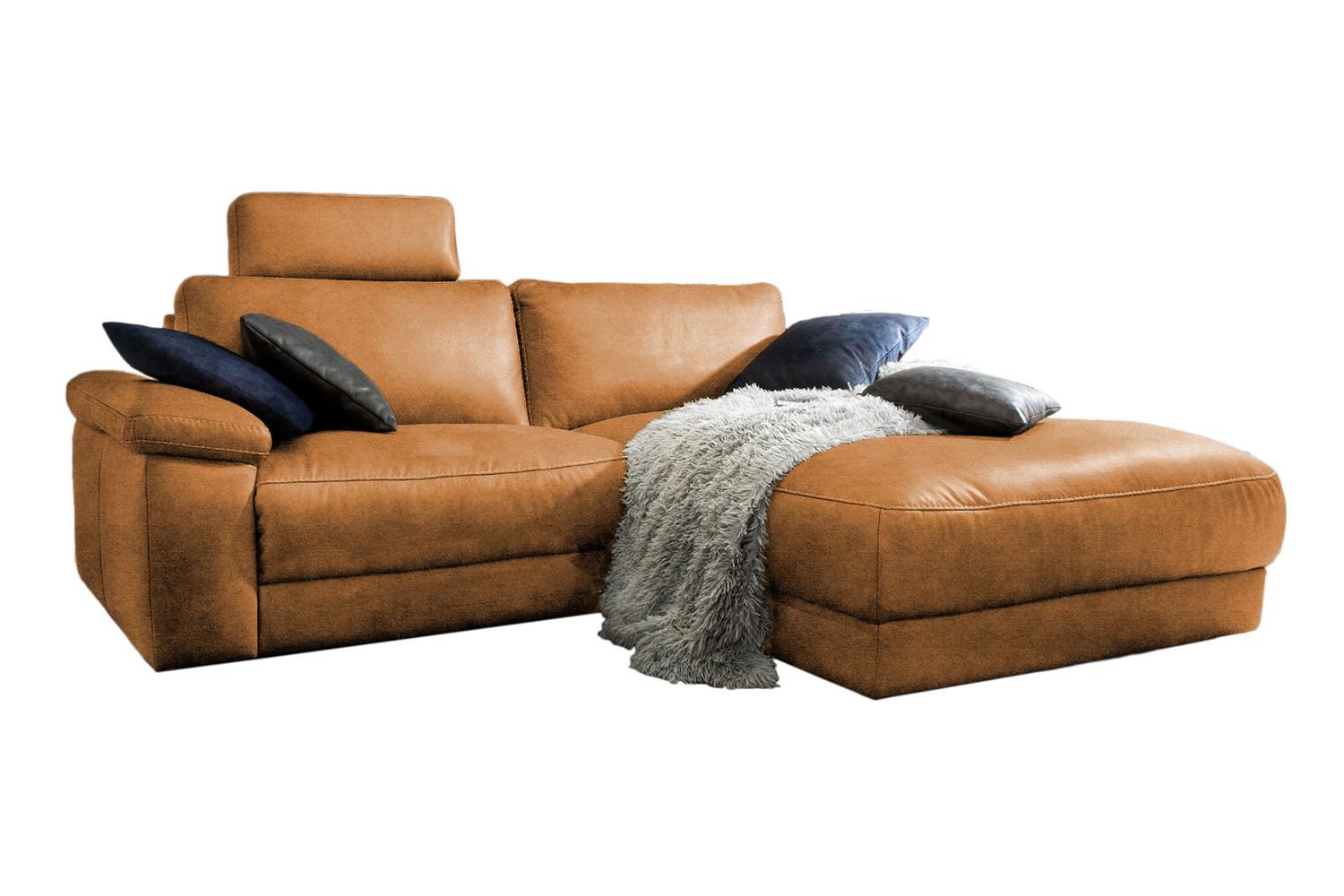 ECKSOFA MOTORISCHER RELAXFUNKTION LOLA Braun Webstoff Relaxfunktion - Schwarz/Braun, Textil (233/178cm) - KAWOLA