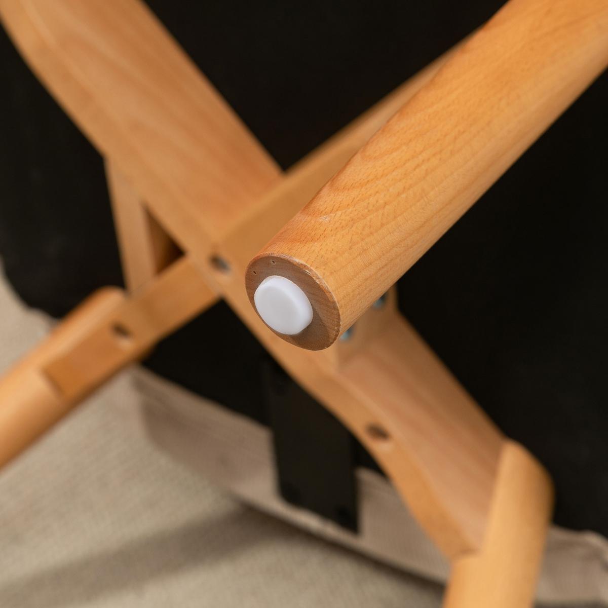 OHRENSESSEL mit Hocker, Relaxsessel, Polstersessel in Cord-Optik, mit Holzbeine - Beige/Naturfarben, Buchenholz/Textil (80/101/72cm) - HOMCOM
