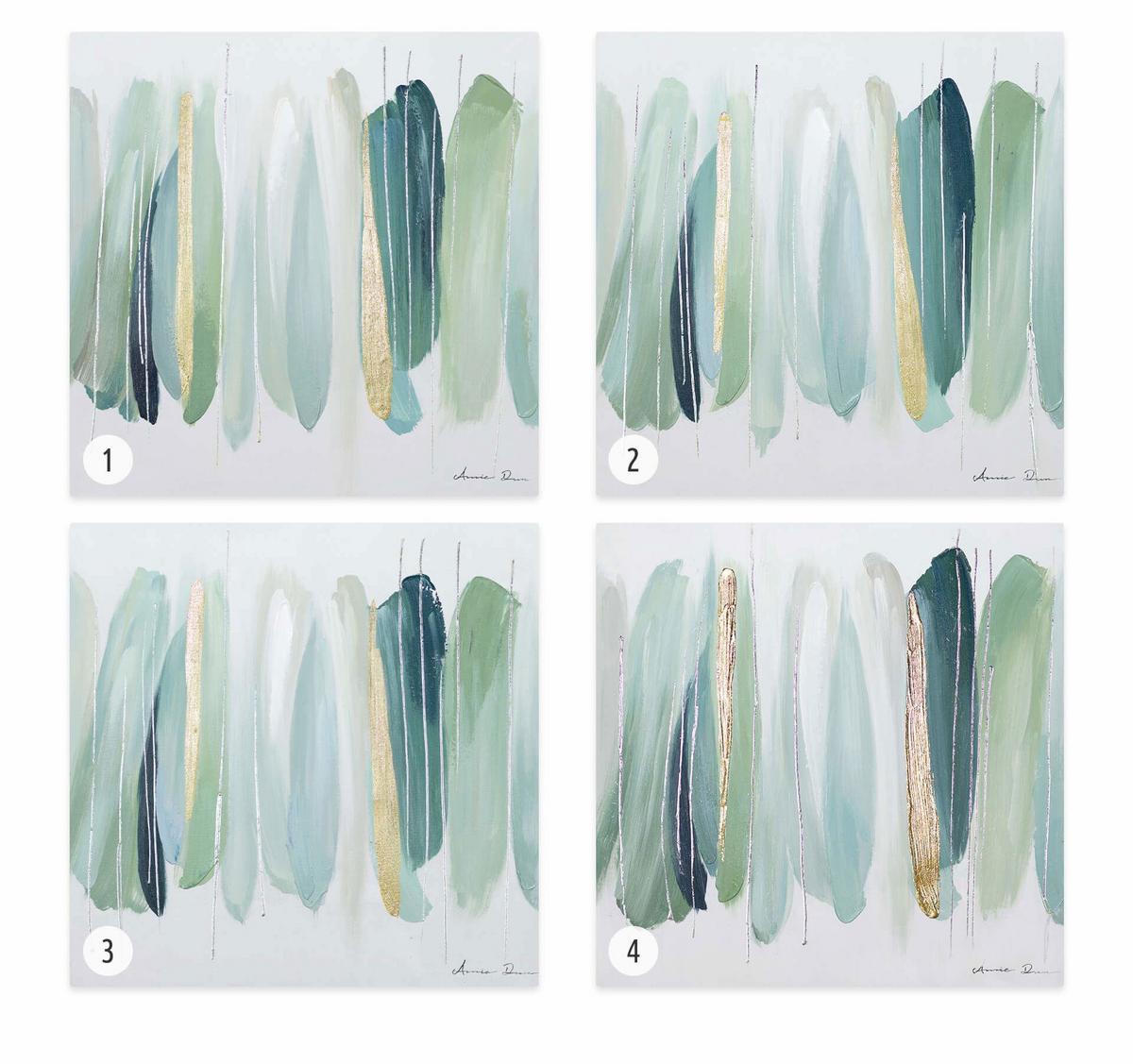 ÖLGEMÄLDE 60/60 cm - Grün, Holz/Textil (60/60cm) - KUNSTLOFT