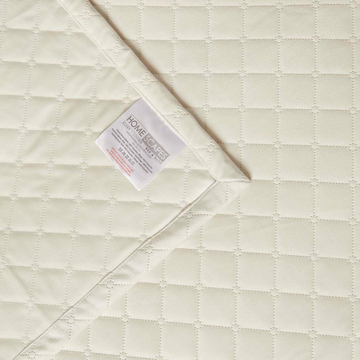 SAMT-WOHNDECKE 150/200 cm, gesteppt - Creme, Textil (150/200cm) - Homescapes