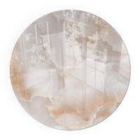 GLASPLATTE für Kamin Ø 100 cm - Beige, Glas (100/100/0.4cm) - TULUP