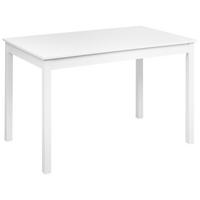 ESSTISCH Weiß 120/75 cm Pappelholz Barlee - Weiß, Holz (120/75/73cm) - Beliani