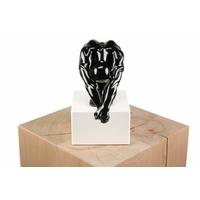 SKULPTUR Schwarz 20/23 cm - Schwarz, Stein (2.2/23/13cm) - KUNSTLOFT