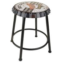 HOCKER aus Metall, grau, 35x46cm - Grau, Metall (35/46/35cm) - Wanderlust