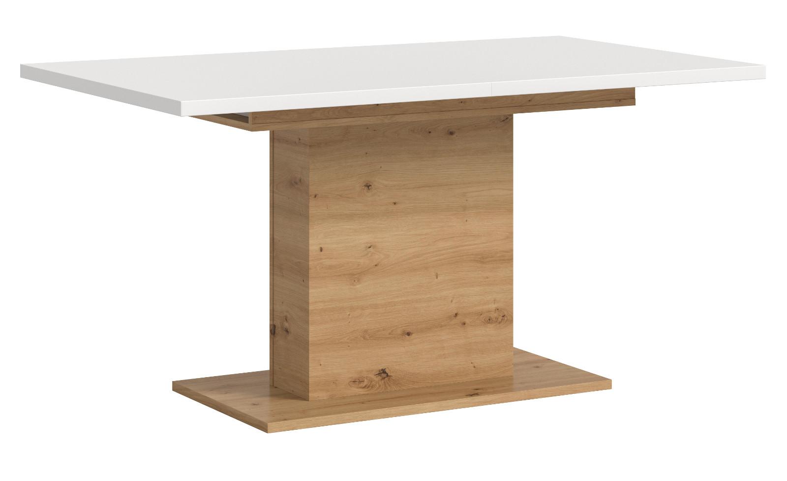 ESSTISCH weiß, Eiche Artisan, Küchentisch ausziehbar 150 - 190 cm - Weiß/Eiche Artisan, Holzwerkstoff/Metall (150/90/76cm) - Inn.Furn