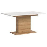ESSTISCH weiß, Eiche Artisan, Küchentisch ausziehbar 150 - 190 cm - Weiß/Eiche Artisan, Holzwerkstoff/Metall (150/90/76cm) - Inn.Furn