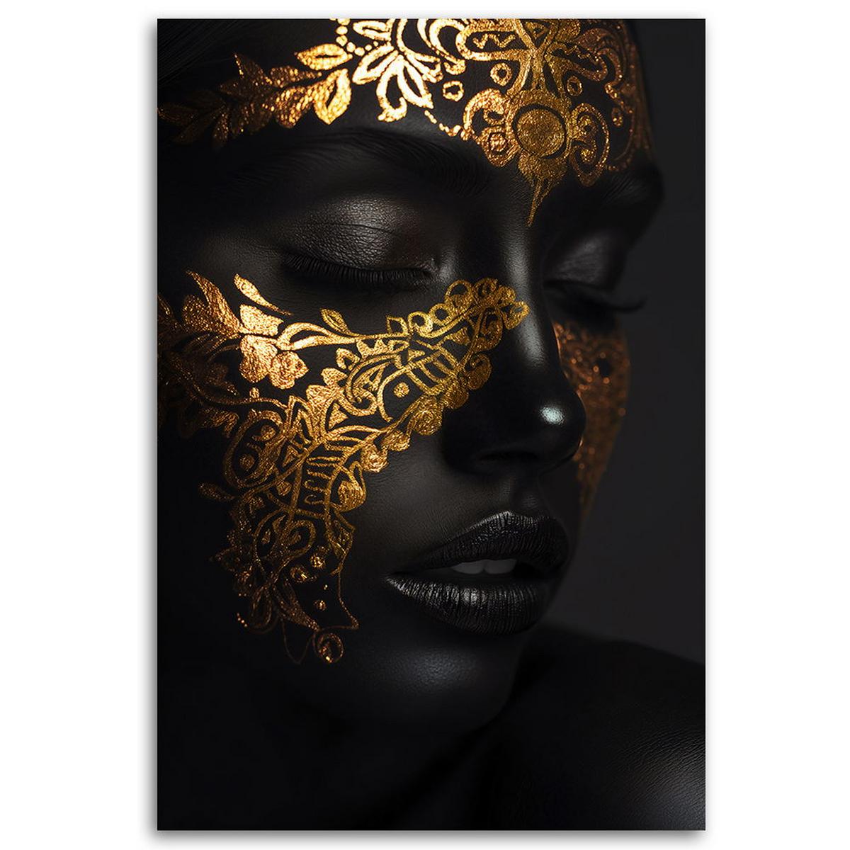 KUNSTDRUCK Schwarz 40/60 cm - Schwarz, Textil (40/60cm) - KUNSTLOFT