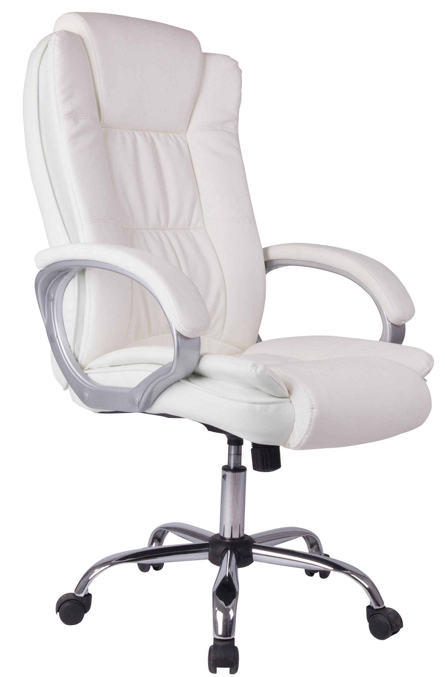 DREHSTUHL Karen Weiß - Weiß, Fell (68/110/72cm) - VS Venta-stock