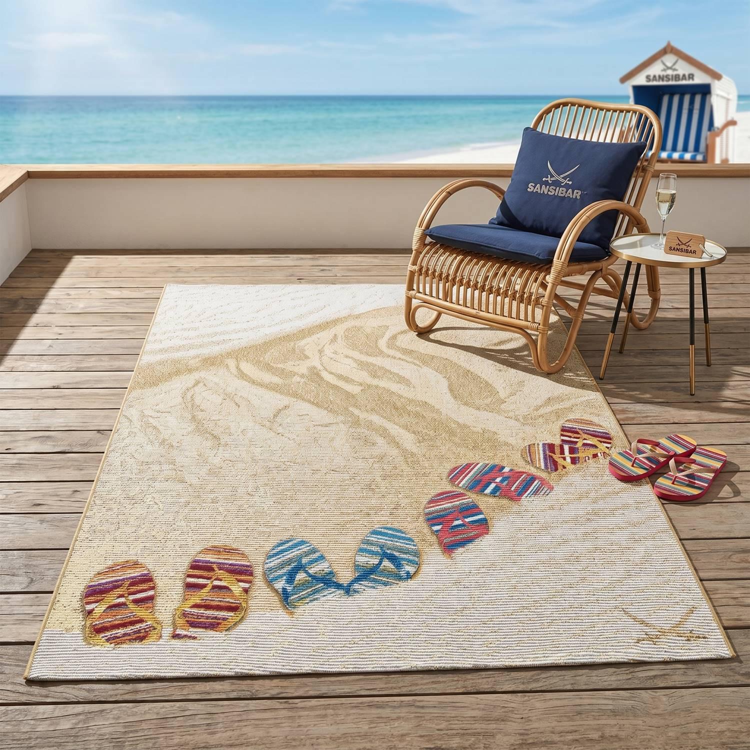 OUTDOORTEPPICH Rantum Beach 160x230 cm - Beige, Textil (160/230cm) - Sansibar SYLT