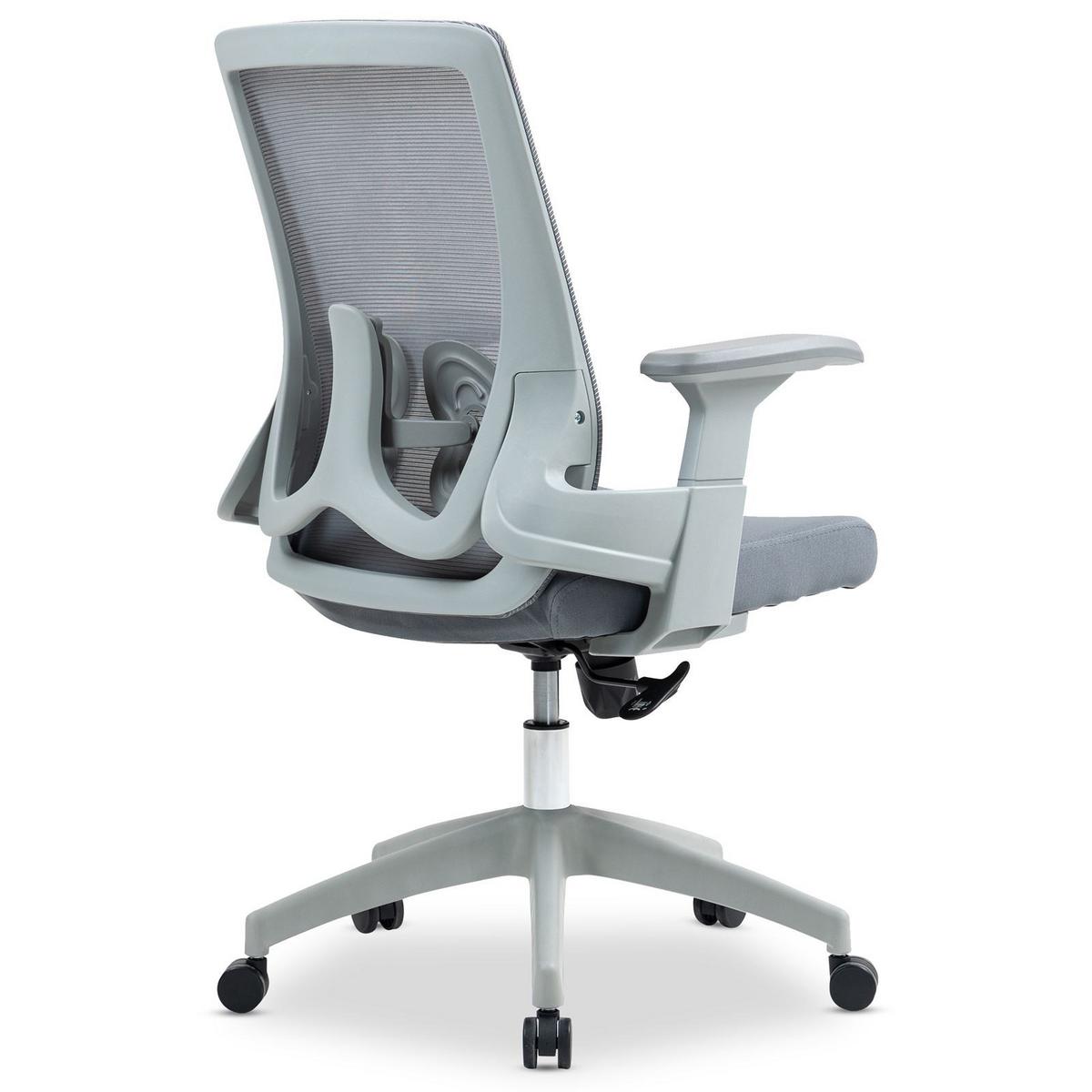 BÜRODREHSTUHL CAPVAL grau - Grau, Kunststoff/Textil (63/108/61cm) - IDIMEX