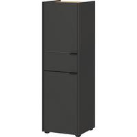 MIDISCHRANK mit Schublade aus Eiche-Optik mit Soft-Close-Funktion, Grau-Beige 34x34x111 cm - Grau, Holz/Metall (34/111/34cm) - KADIMA DESIGN