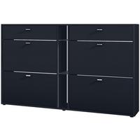 SCHUHSCHRANK Today Fronten in Schwarz matt - Schwarz, Holzwerkstoff (155.5/95/28cm) - Vladon