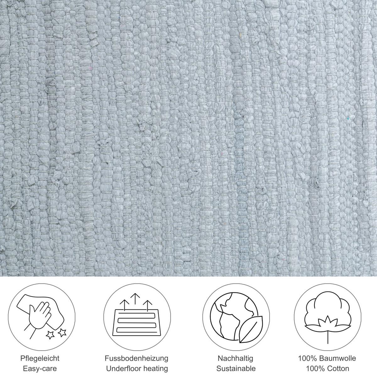 FLECKERLTEPPICH Chindi 160x230 cm - Grau, Textil (160/230cm) - Rug and Roll