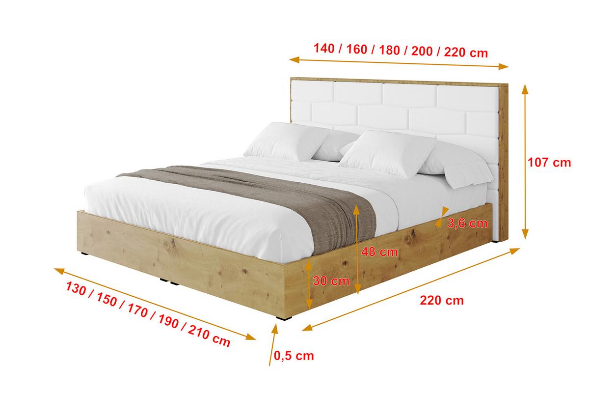 POLSTERBETT mit Bettkasten und Lattenrost, Bett mit Matratze H3/H4 - ENZO8 120x200 Weiß Kunstleder - Weiß Hochglanz, Holzwerkstoff/Textil (120/200cm) - ALTDECOR