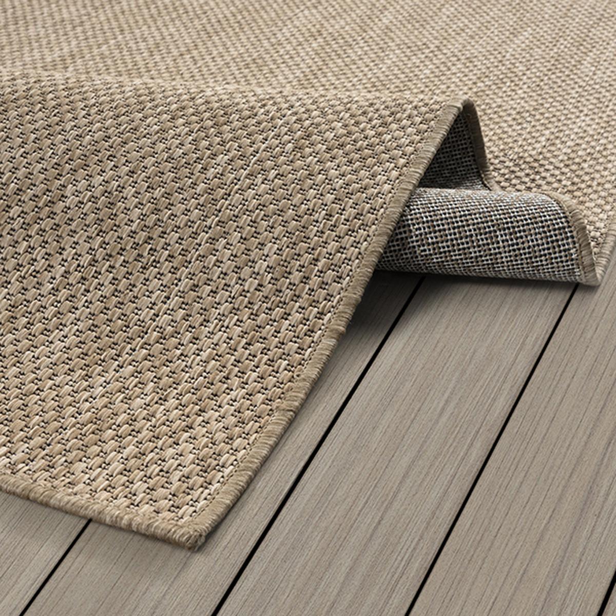 FLACHWEBTEPPICH Uni BORNO Polypropylen Natur 160 x 220 cm - Beige, Textil (160/220cm) - KADIMA DESIGN
