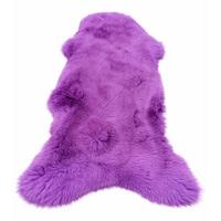LAMMFELL Öko bunt gefärbt weich Fell Teppich Amethyst ca. 90 cm - Violett, Fell (50/90cm) - Provellus