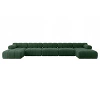 WOHNLANDSCHAFT modulares Sofa Tesso-U3 - 475x160x70 cm Grün Cord - Grün, Holzwerkstoff/Textil (475/70/160cm) - ALTDECOR