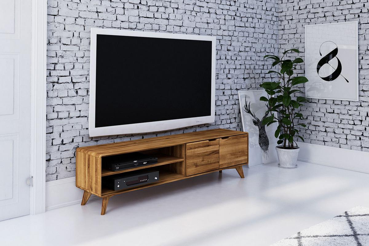 GREG HIFI-SCHRANK Wildeiche - Wildeiche, Holz (180/48/40cm) - byoak
