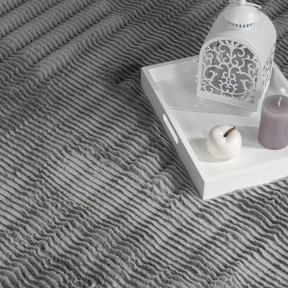HOCHFLORTEPPICH, mit Struktur, Florhöhe 23 mm, Grau, 80 x 150 cm - Grau, Textil (150/80cm) - KADIMA DESIGN